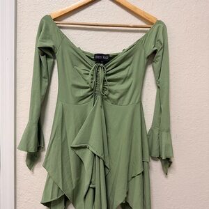 Dolls Kill Sage Green Fairy Dress